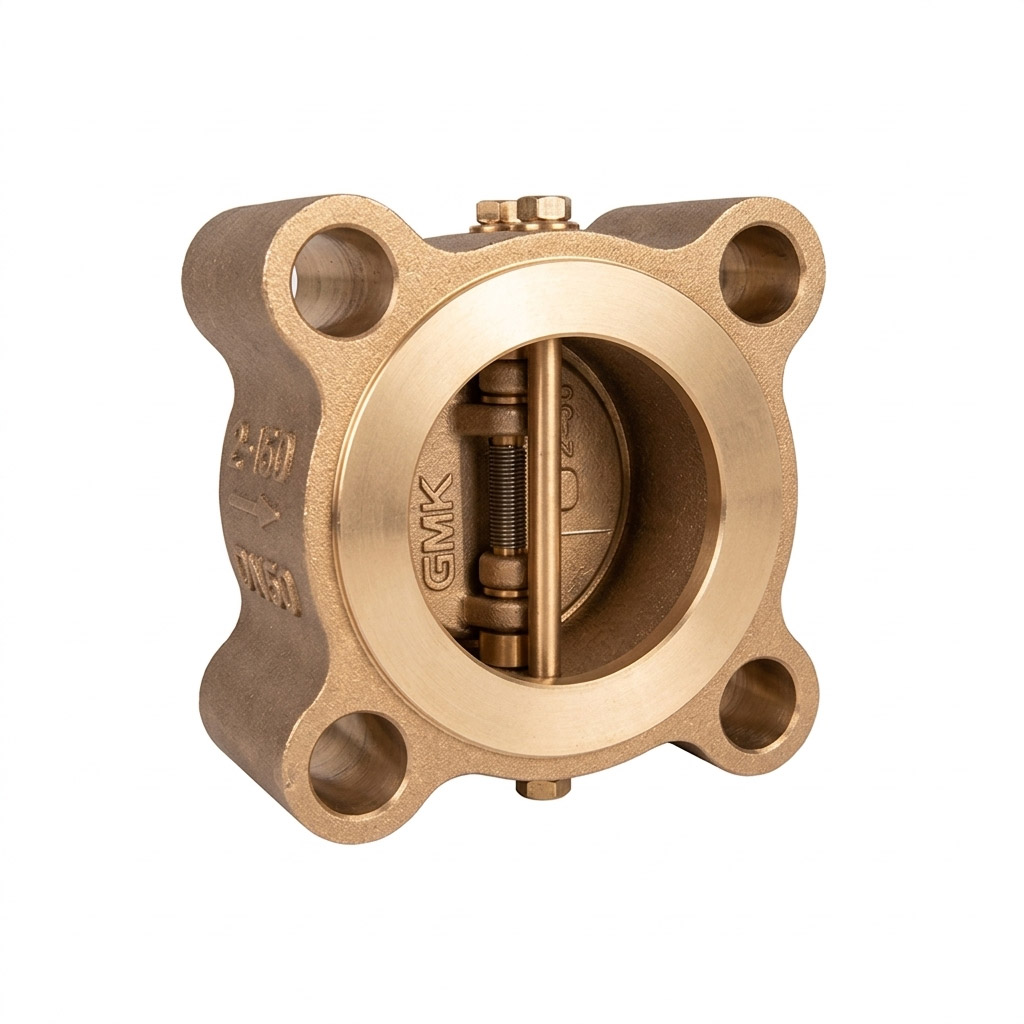 Dual plate check valve for industrial pipeline applications
