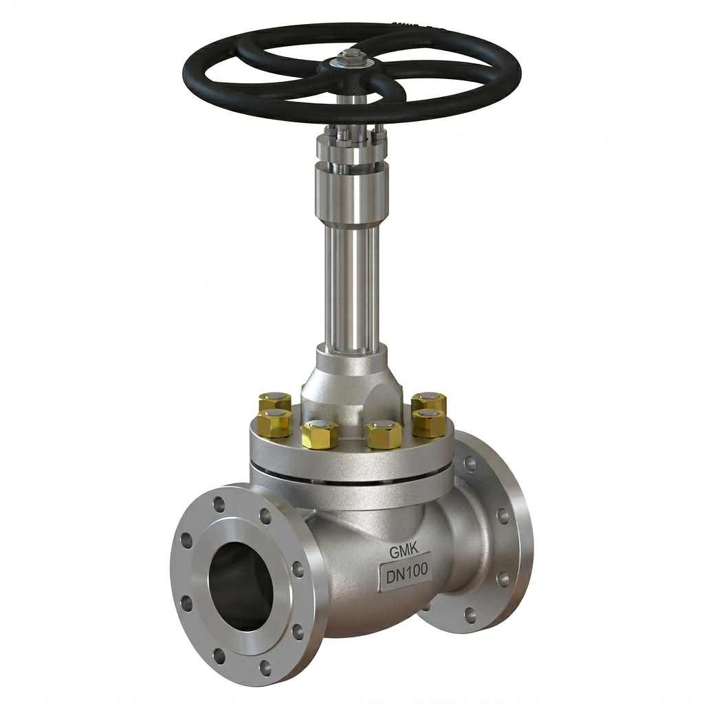 Cryogenic globe valve for low temperature pipeline applications