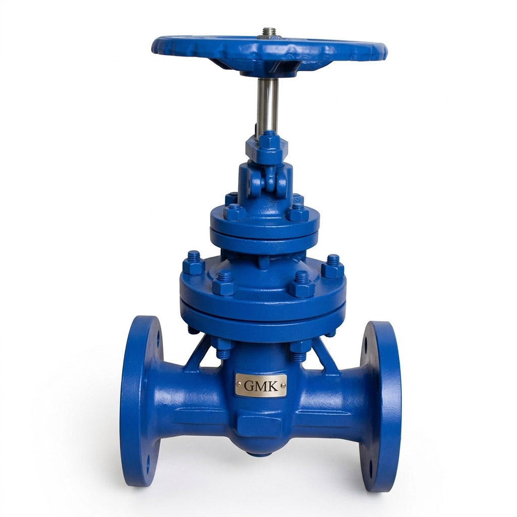 DIN gate valve manufactured by GMK VALVE for industrial pipeline applications