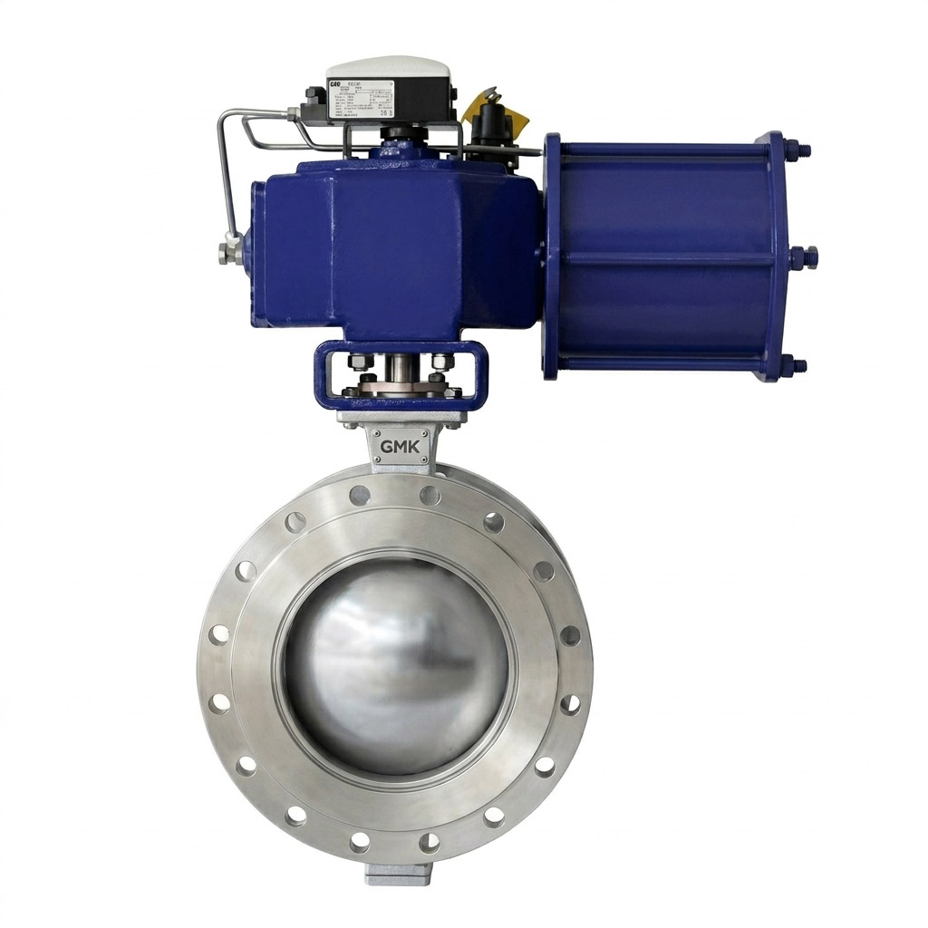 Pneumatic Actuated V-Port Ball Valve for industrial flow control applications