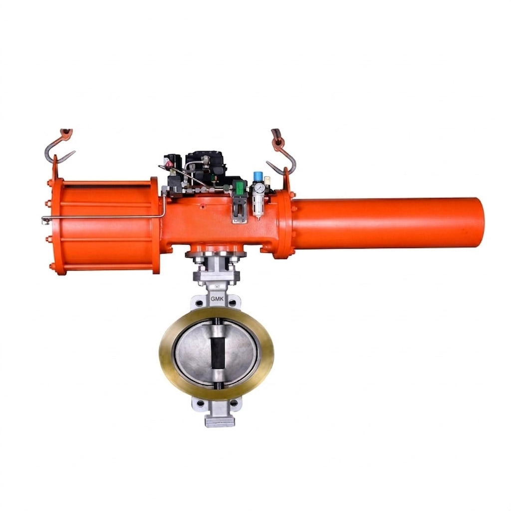 Scotch Yoke Pneumatic Actuated Triple Offset Butterfly Valve for industrial high-pressure flow control
