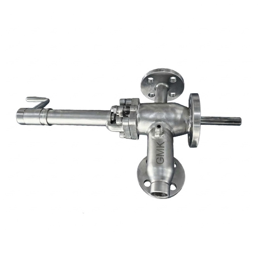 Vertical jacketed plunger sampling valve for industrial pipeline sampling applications