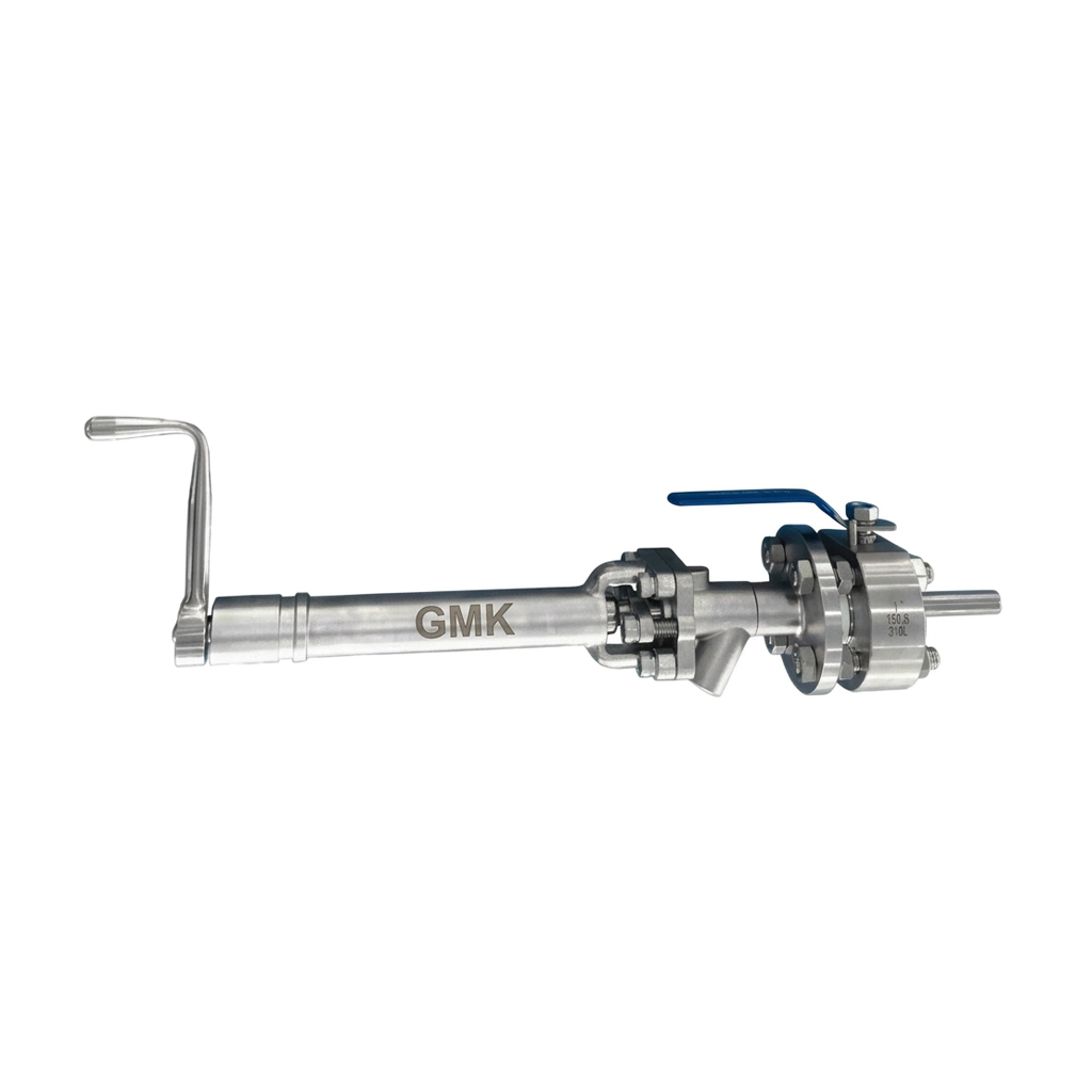 Plunger mechanism of hand cranked plunger sampling valve for zero leakage sampling