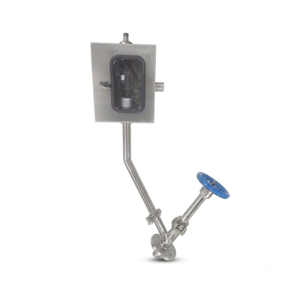 Plunger Sampling Valve with Protective Box for safe industrial liquid and gas sampling