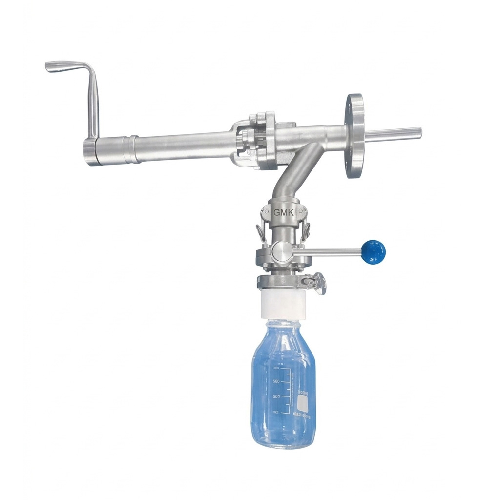 Precision Quantitative Plunger Sampling Valve made of SS316L stainless steel for industrial liquid and gas sampling applications